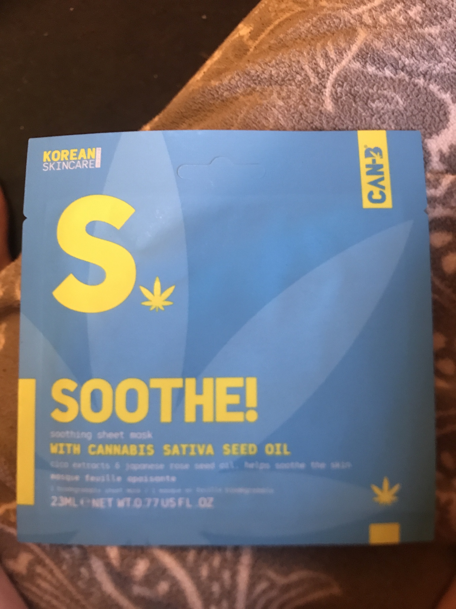 Korean skincare Soothing Sheet Mask