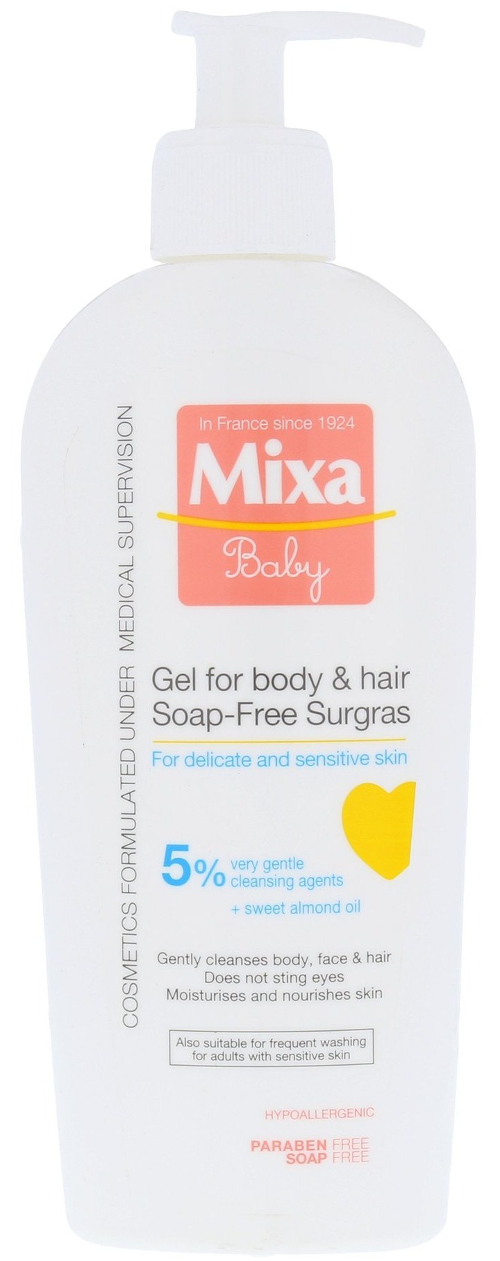 Mixa Baby Gel For Body & Hair Soap-Free Surgras