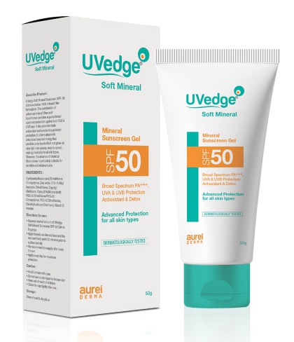 Aurelderma Uvedge Soft Mineral Sunscreen SPF 50 Gel