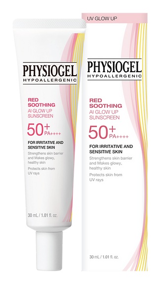 Physiogel Red Soothing AI Glow Up Sunscreen SPF50+ PA++++