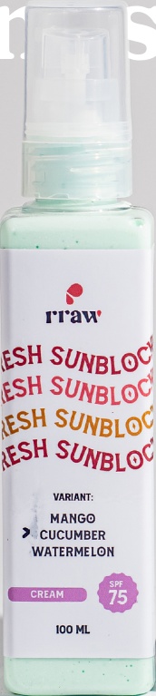 RRAW Skincare Cucumber Cool Cream Sunblock SPF75