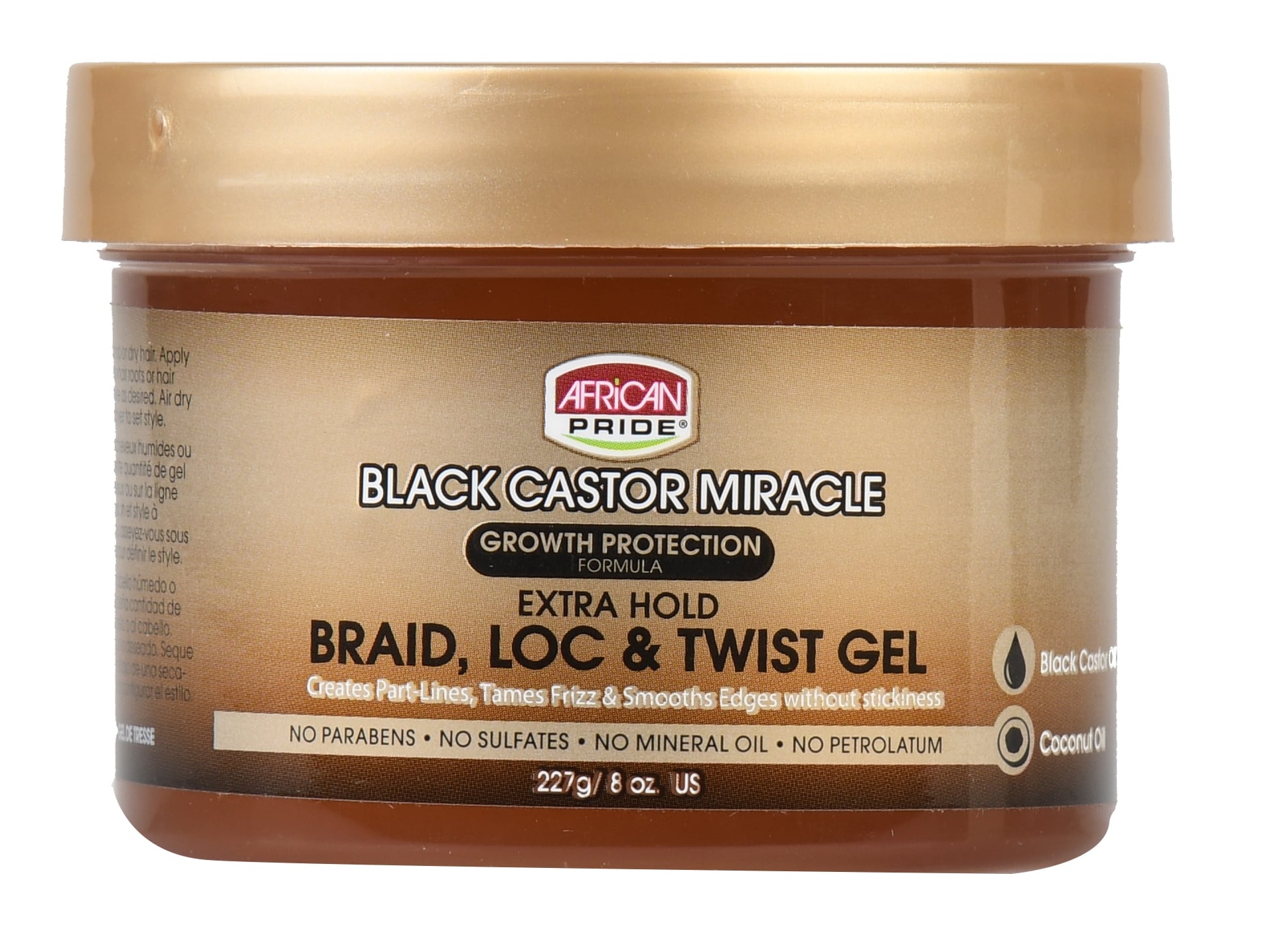 African Pride Black Castor Miracle Braid Lock And Twist Gel