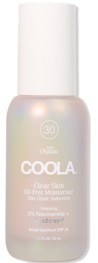 Coola Clear Skin Oil-free Moisturizer Zinc Oxide Sunscreen SPF 30