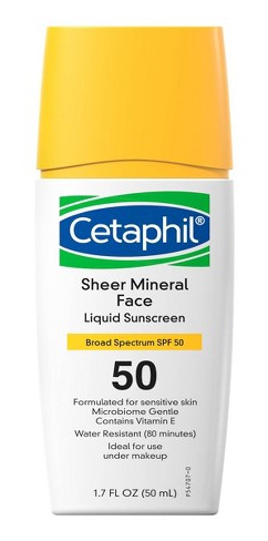 Cetaphil Sheer Mineral Face Liquid Sunscreen Spf 50