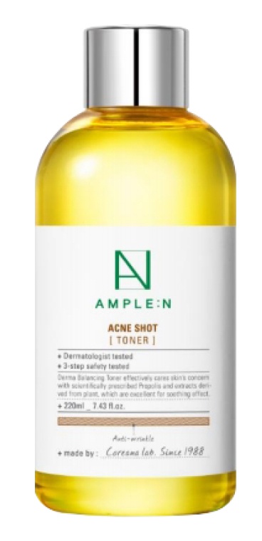 AMPLE:N Purifying Shot Toner - AHA, PHA Pore Refining Face Toner for Oily and Acne Skin - Refreshing Pore Tightening Astringent – Removes Dead Skin
