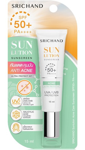 Srichand Sun Lution Sunscreen SPF 50 Pa ++++ Acne