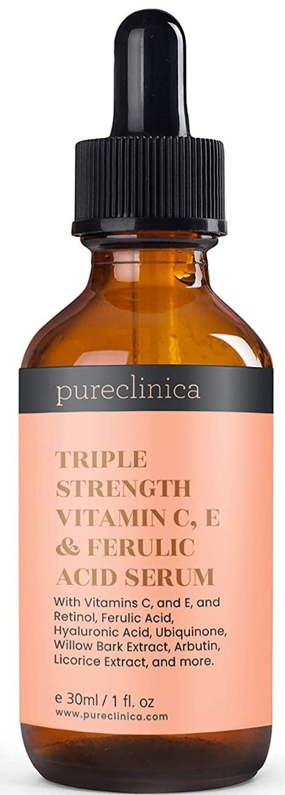 pureclinica Triple Strength Vitamin C, E & Ferulic Acid Serum (w/ Retinol And Double Weight Hyaluronic Acid)