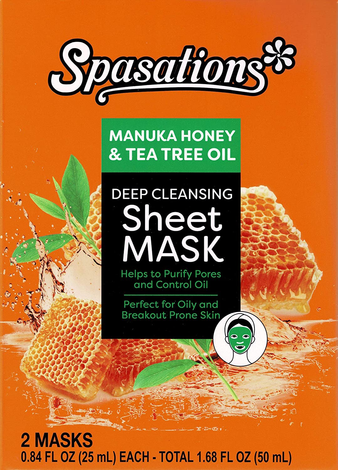 Spasations Manuka Honey & Tra Tree Oil Deep Cleansing Sheet Mask