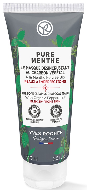 Yves Rocher Pure Menthe - The Pore Clearing Charcoal Mask With Organic Peppermint