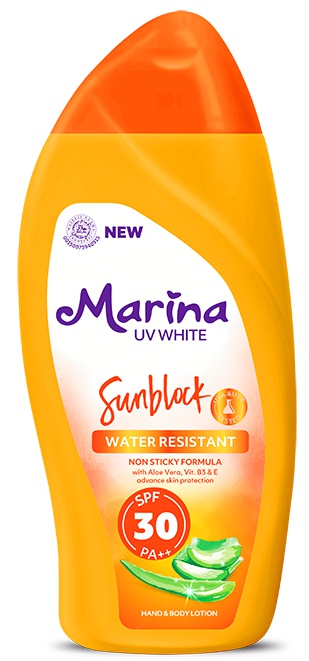 Marina UV White Sunblock Water Resistant SPF 30 PA++