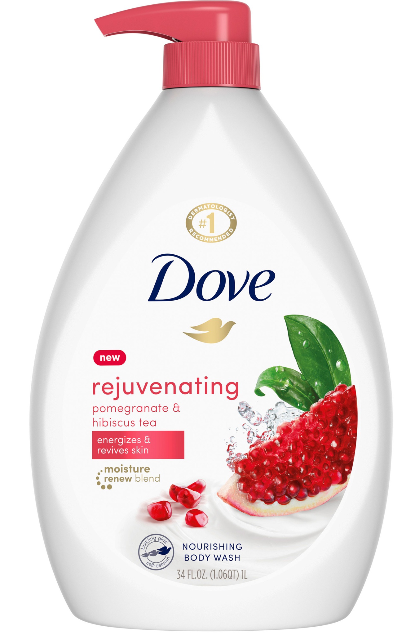 Dove Rejuvenating Body Wash With Pomegranate And Hibiscus Tea