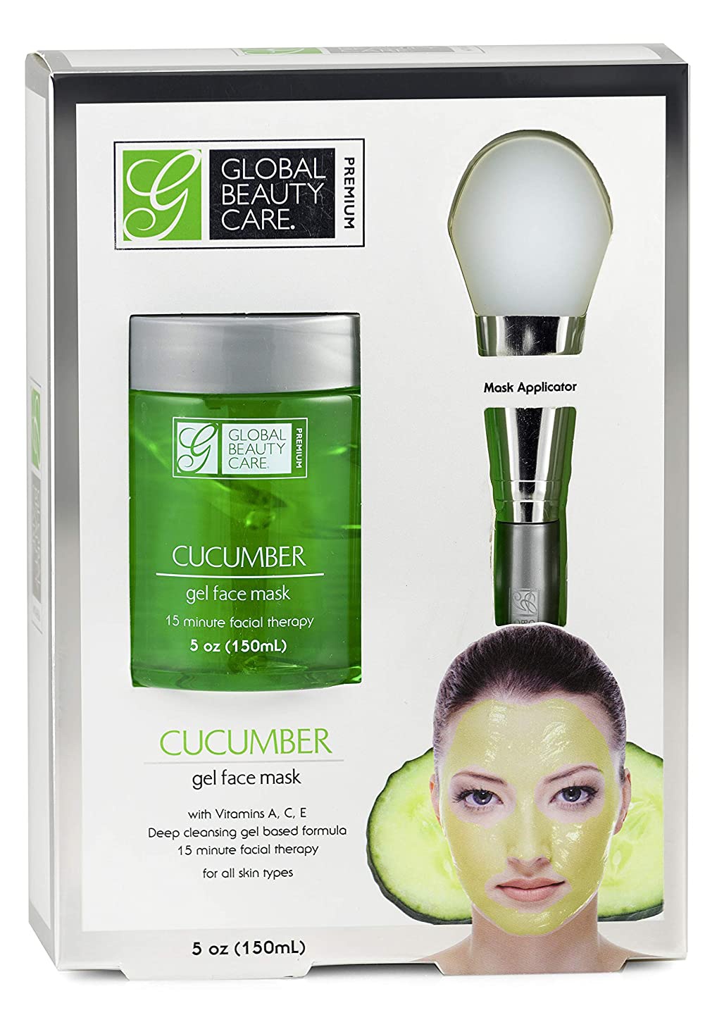 Global Beauty Care Premium Gel Face Mask - Cucumber