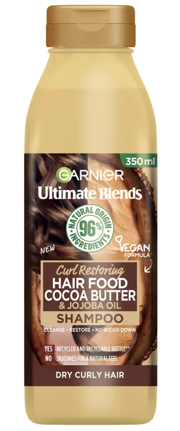 Garnier Cocoa Butter And Jojoba Curl Restoring Shampoo For Curly And Dry Hair