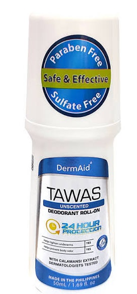DermAid Deodorant Roll-on Unscented Tawas With Calamansi