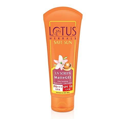 Lotus Herbals Safe Sun Uv Screen Matte Gel With Spf 50 And Pa+++
