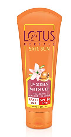 Lotus Herbals Safe Sun Uv Screen Matte Gel With Spf 50 And Pa+++