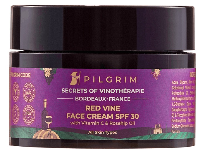 Pilgrim Red Vine Face Cream SPF 30 With Vitamin C & Rosehip Oil (PA+++)