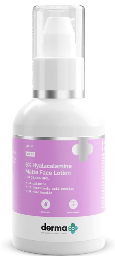 Derma Co 6% Hyalacalamine Matte Face Lotion with Calamine & Hyaluronic Acid
