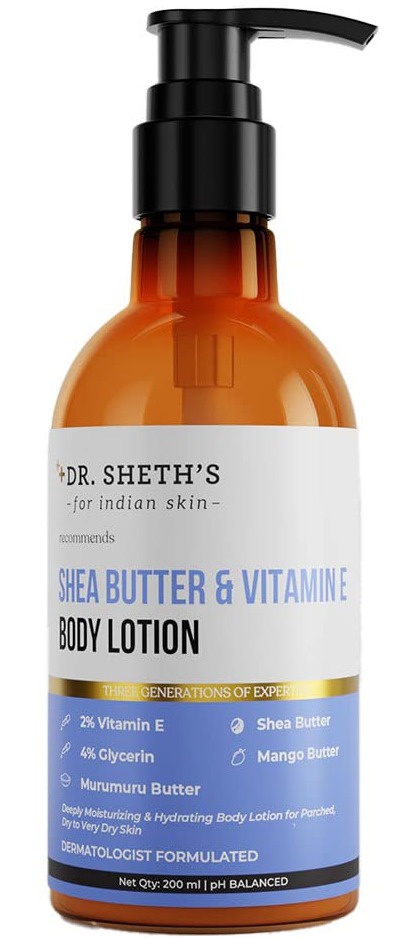 Dr. Sheth's Shea Butter And Vitamin E Body Lotion