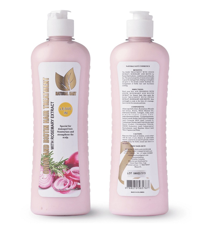 Natural Sant Onion Biotin Leave-in Hair Treatment With Rosemary Extract