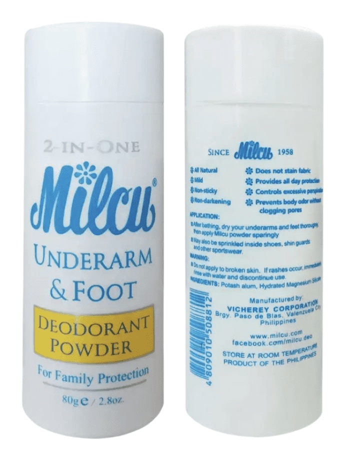 Milcu Underarm And Foot Deodorant Powder