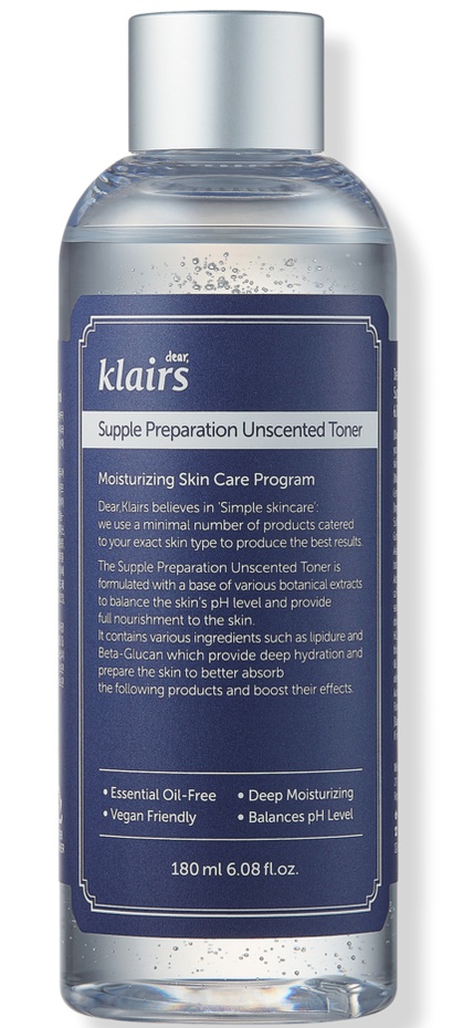 Klairs Supple Preparation Unscented Toner