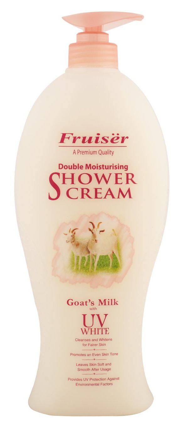 Fruiser Double Moisturising Shower Cream, Goat'S Milk With UV White