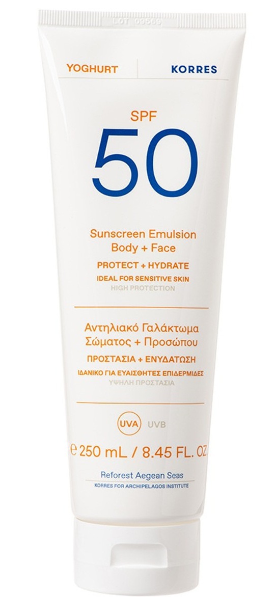 Korres Yoghurt Sunscreen Emulsion Body + Face SPF 50