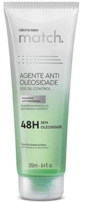 O Boticário Match Shampoo Antiresiduos Agente Antioleosidade