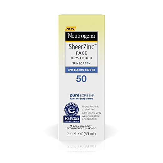 Neutrogena Sheer Zinc Face Dry-Touch Sunscreen Broad Spectrum Spf 50