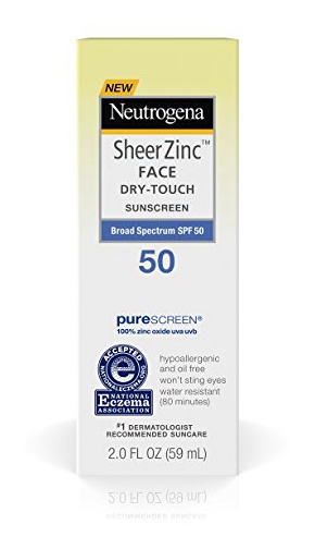 Neutrogena Sheer Zinc Face Dry-Touch Sunscreen Broad Spectrum Spf 50