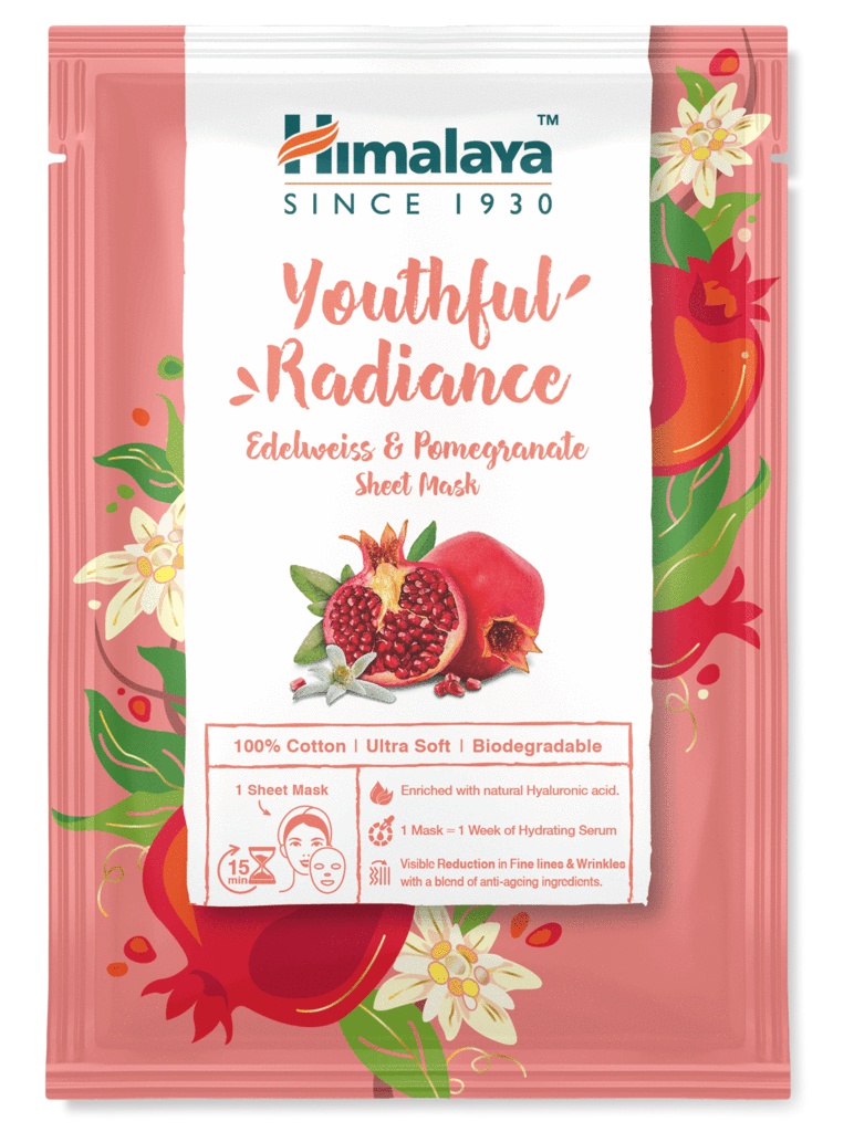 Himalaya Youthful Radiance Edelweiss & Pomegranate Sheet Mask