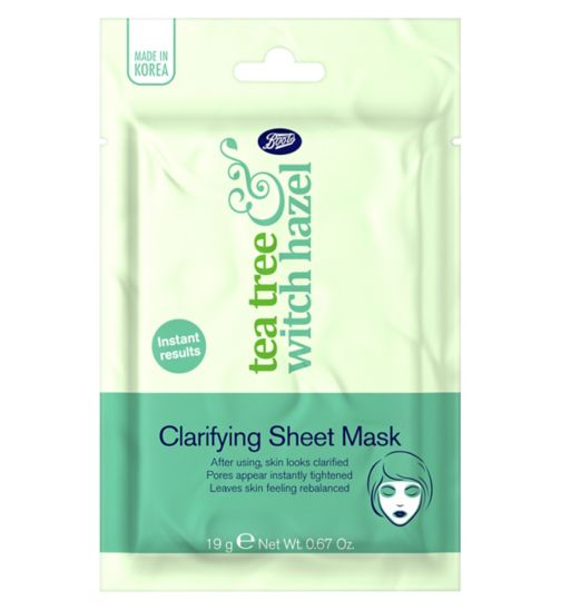 Boots Tea Tree & Witch Hazel Clarifying Sheet Mask