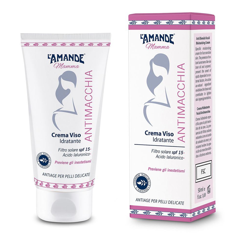 L'Amande Mamma Crema Viso Pelli Idratante Spf15