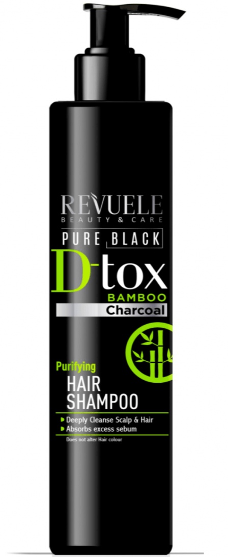 Revuele Pure Black D-Tox Purifying Hair Shampoo