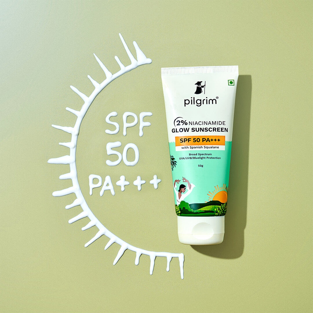 Pilgrim 2% Niacinamide Glow Sunscreen SPF 50 Pa+++