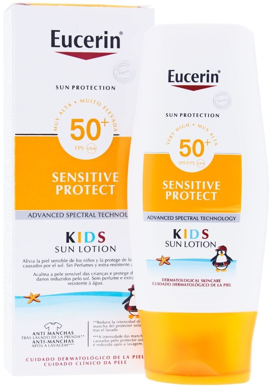 Eucerin Sensitive Protect Kids Sun Lotion SPF50+ ingredients (Explained)