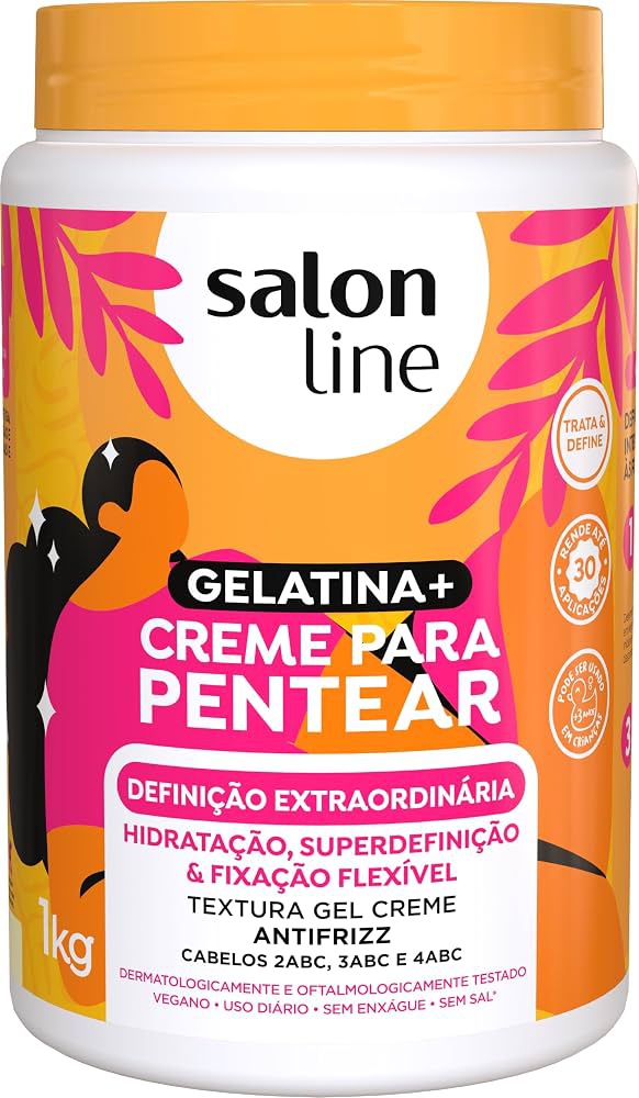Salon Line Gelatina + Creme Para Pentear Definição Extraordinária