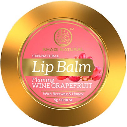 Khadi Natural Wine Grapefruit Lip Balm- With Beeswax & Honey-5 G