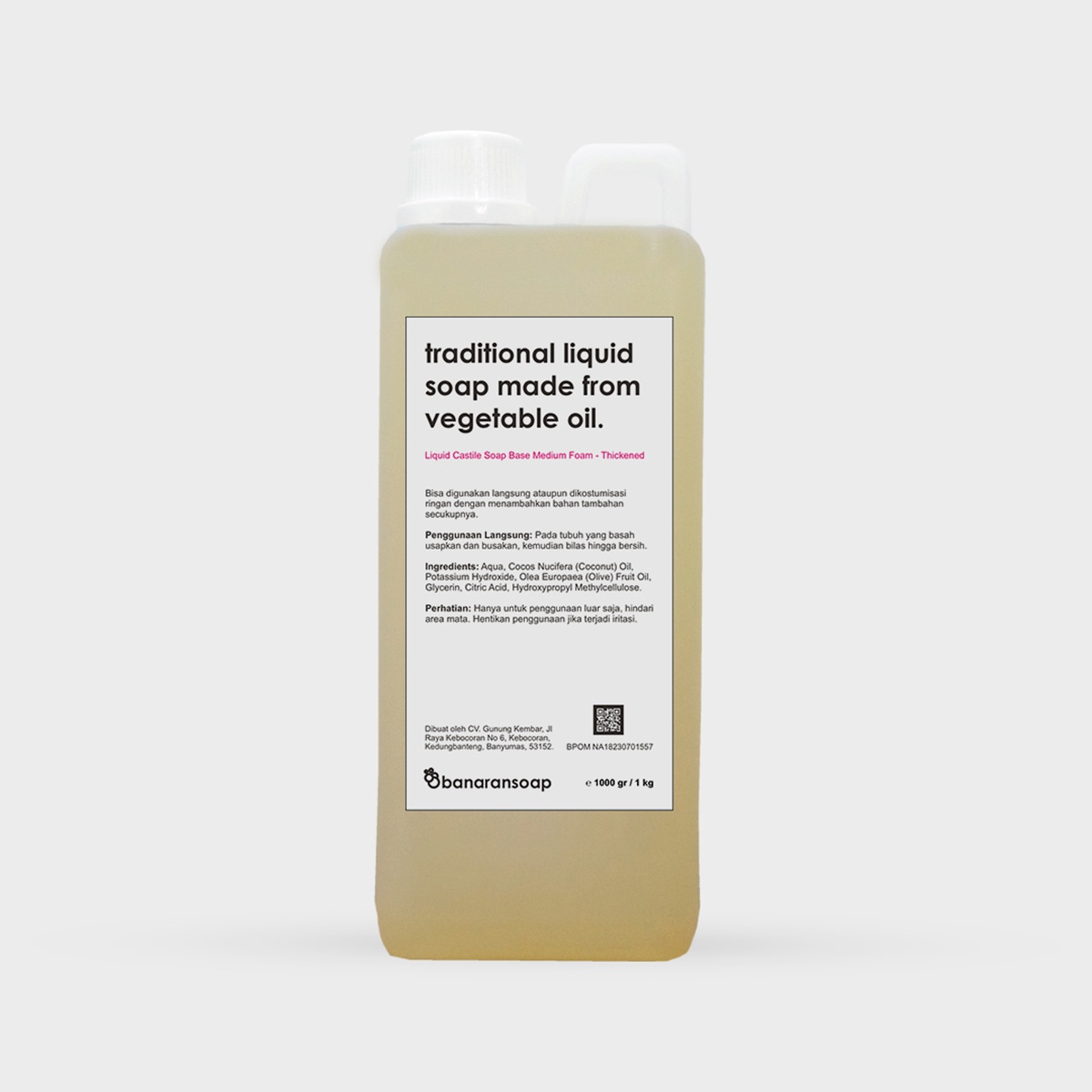 banaransoap Liquid Castile Soap Base Medium Foam - Thickened