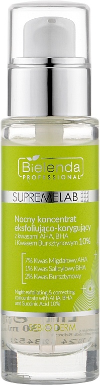 Bielenda Professional Supremelab Sebio Derm Night Exfoliating & Correcting Concentrate