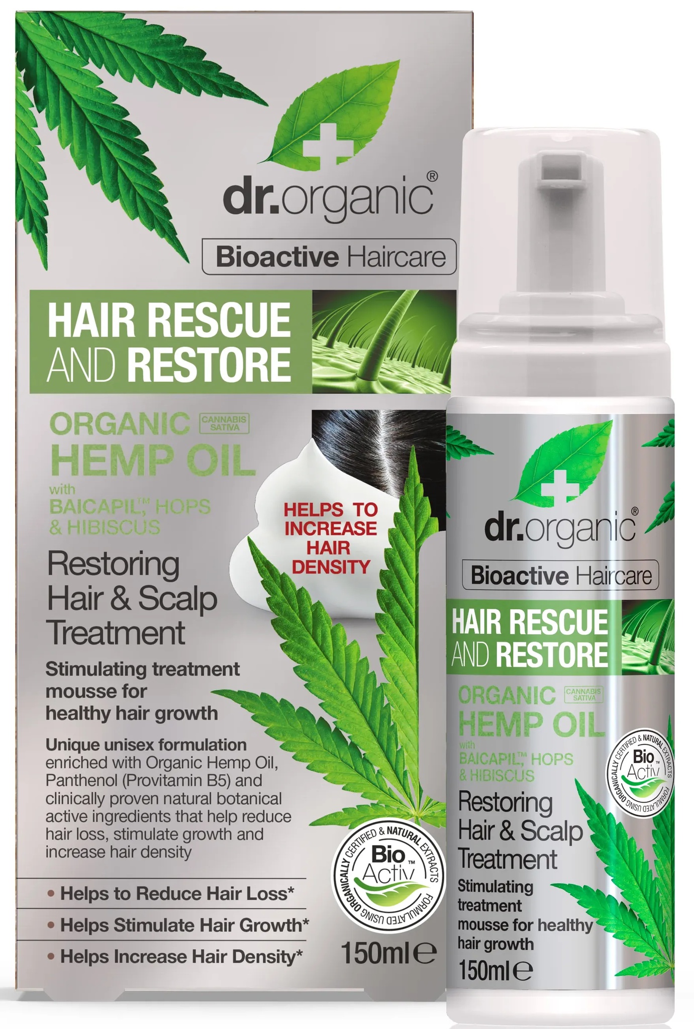 Dr Organic Hemp Oil Restoring Hair & Scalp Treatment