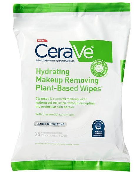 CeraVe Hydrating Makeup Removing Plant-based Wipes