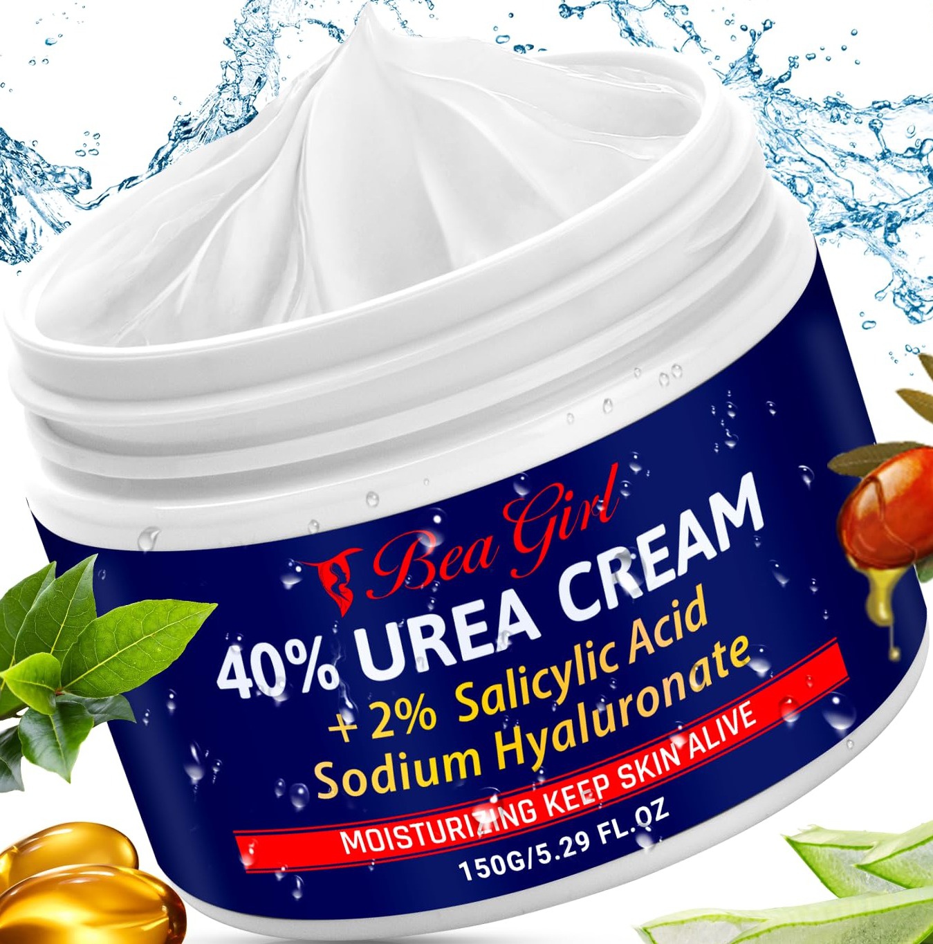 Bea Girl Beagirl Urea Cream 40 Percent With 2% Salicylic Acid Plus Hyaluronic Acid
