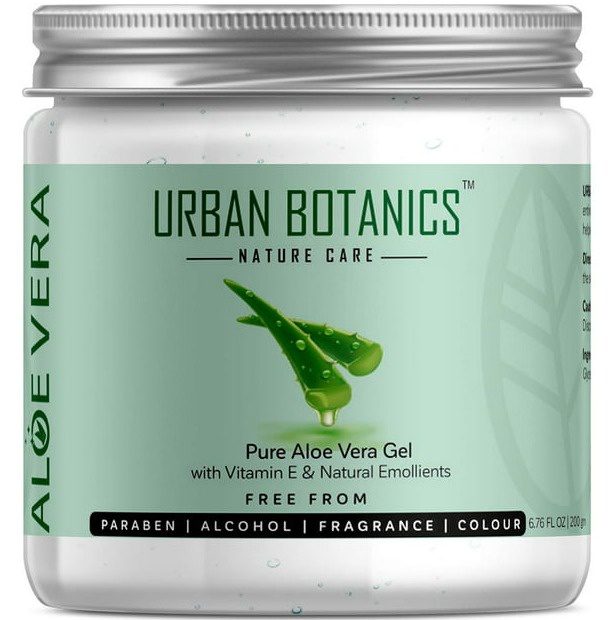 UrbanBotanics Pure Aloe Vera Skin/Hair Gel With Vitamin E & Natural Emollients