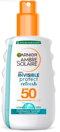 Ambre (Explained) Refresh Spray Protect Solaire Garnier Invisible SPF50 ingredients