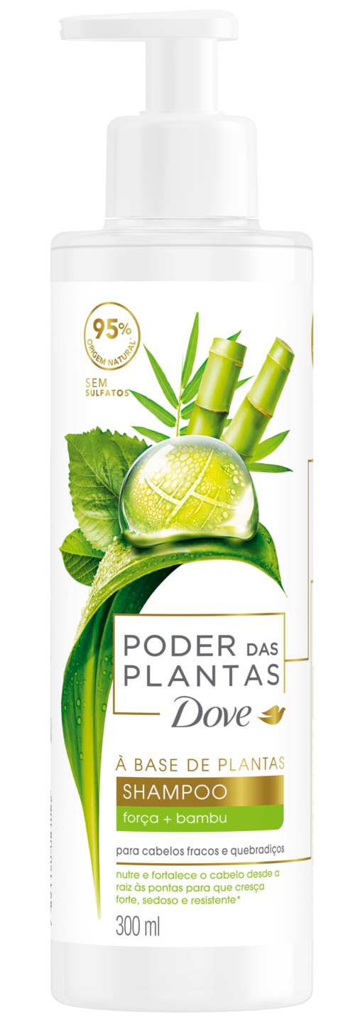 Dove Shampoo Poder Das Plantas Força + Bambu