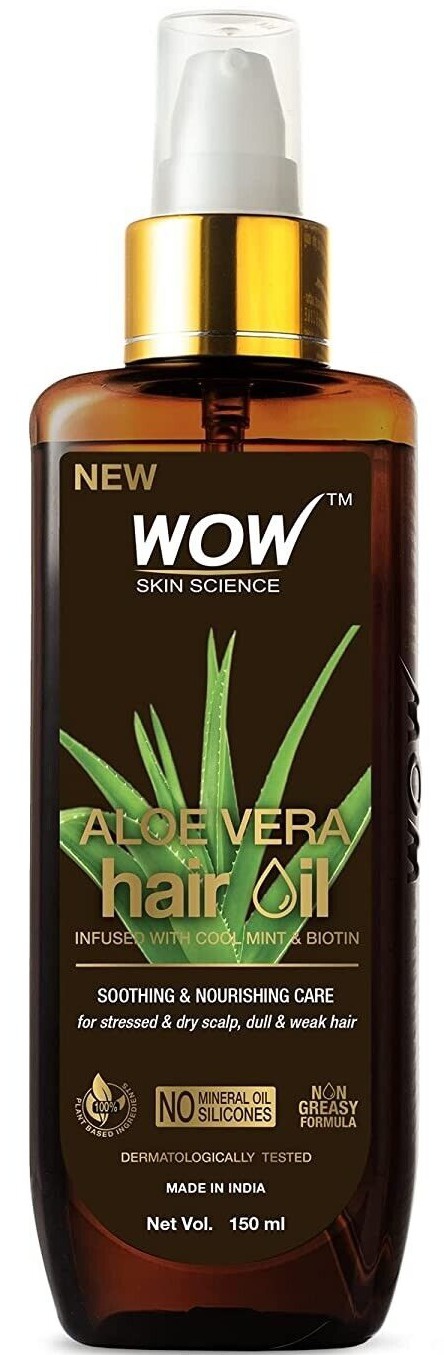 WOW skin science Aloe Vera Hair Oil