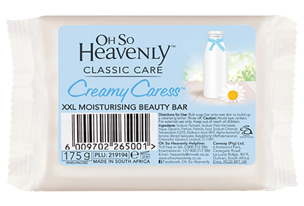 Oh So Heavenly XXL Creamy Caress Moisturising Beauty Bar
