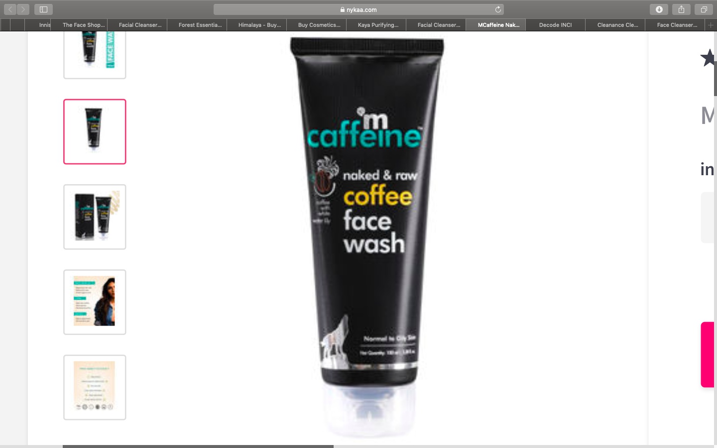 MCaffeine Naked & Raw Coffee Face Wash